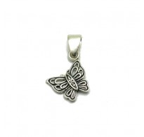 PE001206 Sterling Silver Pendant Solid 925 Butterfly Empress